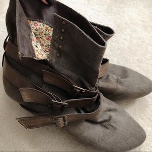 cute brown buckle boots